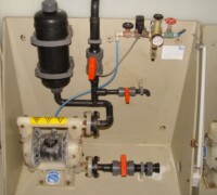article no.: 20673<br><br> 9,5 m³/h, 7 bar dosage station with air operated diaphragm pump <br><br><br><br>