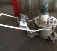 article no.: 27591<br><br> 75 l, mixer 920 1/min used mobile, closed reaction tank with mixer and frequency control in stainless steel<br><br><br><br>