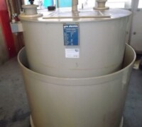 article no.: 27799<br><br> 1,3 m³ used plastic chemical storage tank double wall PP<br><br>gvu dietrich<br><br>