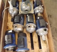 article no.: 28001<br><br> 27 m³/h, max. 1,4 bar used 8 pcs. centrifugal pumps stainless steel<br><br>Lowara<br><br>