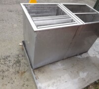 article no.: 28307<br><br> 3,9 m³  used tank stainless steel with compartments<br><br>Eisenmann<br><br>