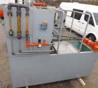 Artikel Nr.: 29017<br><br> 0,5m³plus 1,6m³, 0,55kW, 1400 1/min gebrauchte Dosieranlage, Polymeransetz- und Dosierstation/Polyelektrolyt-Ansetzstation, Stahl<br><br>Klein Niederfischbach<br><br>