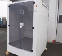 article no.: 29505<br><br> 1 m³ used IBC chemical storage cabinet for dangerous chemicals including collecting pan<br><br>Kinetics<br><br>