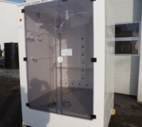article no.: 29537<br><br> 1 m³ used IBC storage cabinet for dangerous chemicals with collecting pan <br><br>Kinetics<br><br>