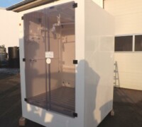 article no.: 29539<br><br> 1 m³ used IBC chemical storage cabinet including collecting pan<br><br>Kinetics<br><br>