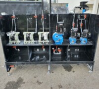 Artikel Nr.: 29895<br><br> 140l/h / 900l/h /50 l/h / 3x 3600 l/h gebrauchte Dosierstation bestehend aus 6 Dosierpumpen<br><br>SERA /Verder<br><br>