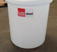 article no.: 30021<br><br> 0.5 m³ unused plastic / plastic container from PE with flat bottom / PE container / storage tank<br><br>Lutz<br><br>